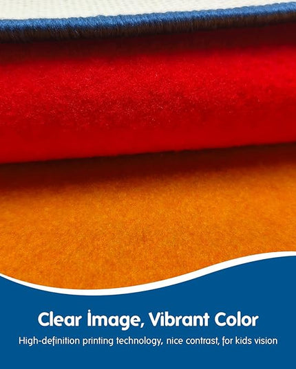 Booooom Jackson Classroom Rug Colorful Seating Classroom Carpet Elementary, Preshool Rug for School, Colorful Class Rug Classroom Area Rug Educational Rug (7'7" x 13', P008-ColorPalette-Plus) - LeafyLoom