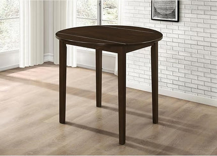 NicBex Small Dining Table for 2 Breakfast Nook Table Set Modern 3-Piece Dining Set with Drop Leaf for Breakfast Nook, Living Room, Small Space, Easy Assembly, Cappuccino - LeafyLoom