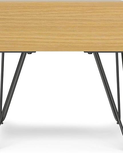 SIMPLIHOME Hunter End Table, 22 inch, Oak Veneer - LeafyLoom