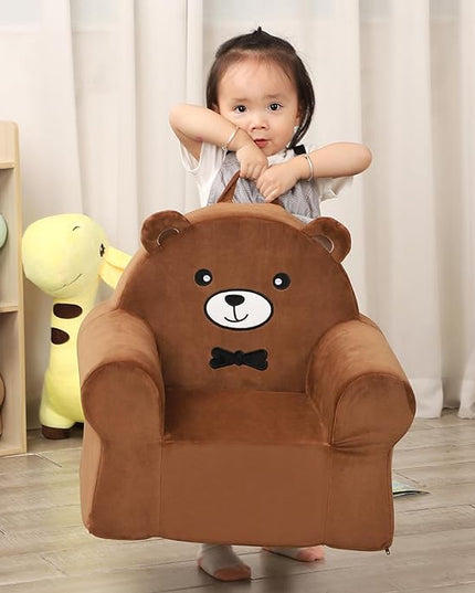 Cuddly Toddler First Chair, Premium Character Chair, Brown Bear, 18 month up to 3 Years - LeafyLoom