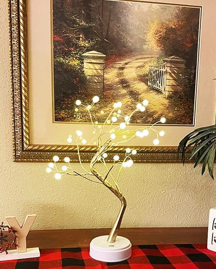 OTAVILEM Bonsai Tree Light for Room Decor, Aesthetic Pearl Tree Lamps for Living Room, Cute Night Light for House Decor, Good Ideas for Gifts, Home Decorations, Weddings, Christmas, Holidays - LeafyLoom