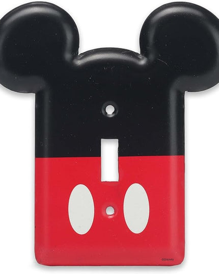 Disney Mickey Mouse Metal Light Switch Plate - Mickey Mouse Switch Plate Decoration for Kids' Bedroom, Play Room or Movie Room - LeafyLoom