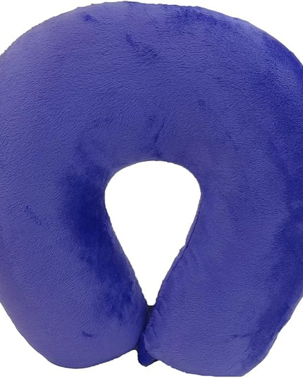 Adult Cozy Soft Microfiber Neck Pillow, Compact, Perfect for Plane or Car Travel, Purple - LeafyLoom