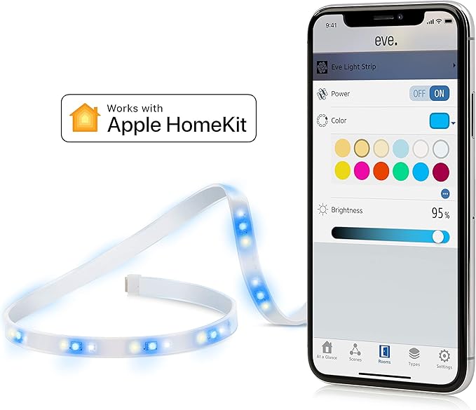 Eve Light Strip - Apple HomeKit Smart Home LED Lights Strip, Full Color Spectrum and White, 1800 Lumens Eve