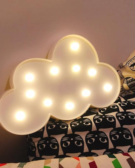 Cloud LED Night Light Table Lamp for Party Birthday Wedding Atmosphere,Battery Operated Decorative Marquee Signs Light Nursery Lamp for Bedroom and Wall Decoration(Cloud) - LeafyLoom