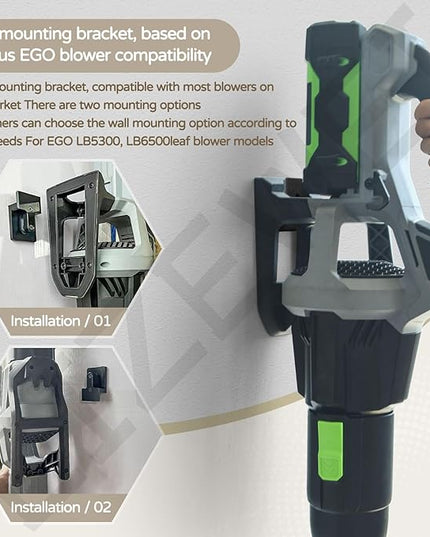 Gutter Cleaning Attachment Replaces AGC1000 Cleaning Kit & Mounting Bracket Kit for EGO 530CFM 580CFM 575CFM 650CFM 615CFM LBX6000, W/Battery Holders - Easily Clear Leaves And Debris From Gutters - LeafyLoom