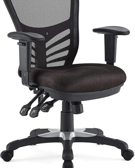 Modway Articulate Ergonomic Mesh Office Chair in Brown - LeafyLoom