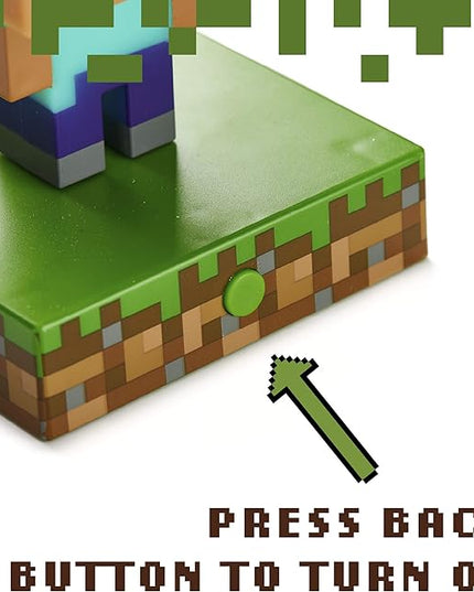 Paladone Minecraft Steve Icon Light Collectible Figure | Officially Licensed Minecraft Bedroom Decor - LeafyLoom