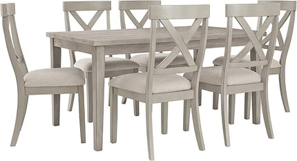 Signature Design by Ashley Parellen Modern Farmhouse Rectangular Dining Room Table, Gray - LeafyLoom