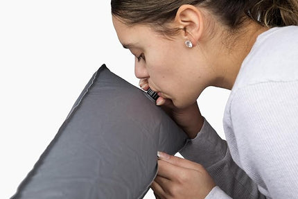 Self-Inflating Bed Wedge Pillow | Lightweight for Travel | Wedge Pillow for Sleeping and Acid Reflux, Heartburn, and GERD Pillow (TWDPRO2, 22 Inch) - LeafyLoom