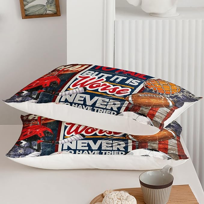 Axolotl Sports Comforter Set Full Size,Sports Theme Comforter Set Football Baseball Bedding Set,Sports Bedding Set 3D Soccer Comforter Set Basketball Bedding for Kids Boys Teens,1 Quilt 2 Pillowcases - LeafyLoom