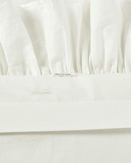 Lush Decor Reyna Ruffle 100% Cotton Duvet Cover Set - 3 Piece Cozy Ruffled Bedding Set - Timeless Elegance and Comfort - California King, White - LeafyLoom