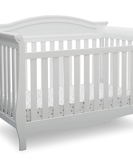 Delta Children Lancaster 4-in-1 Convertible Baby Crib, Bianca White - LeafyLoom