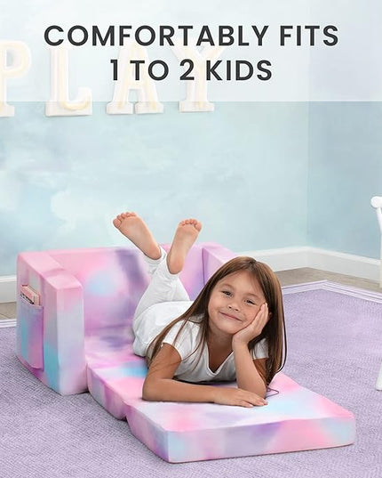 Cozee Flip-Out Chair - 2-in-1 Convertible Chair to Lounger for Kids - LeafyLoom