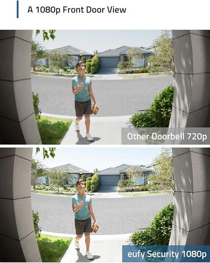 eufy Security Battery Video Doorbell C210 Kit, 1080p, No Subscription, Wi-Fi, 120-Day Battery Life, AI Detection, 2-Way Audio, Remote Monitoring eufySecurity