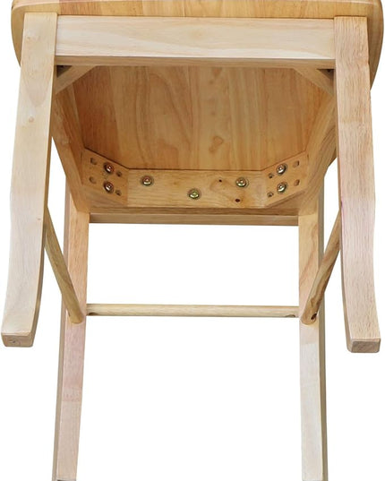 International Concepts Pair of Madrid LadderBack Chairs, Natural - LeafyLoom
