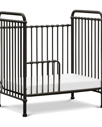 NAMESAKE Abigail 3-in-1 Convertible Mini Metal Crib in Vintage Iron, Greenguard Gold Certified - LeafyLoom