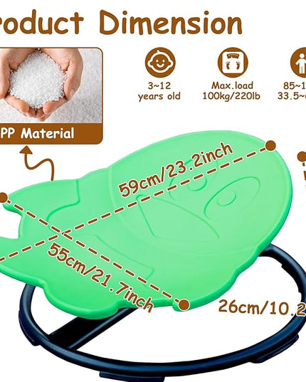 Kids Sensory Spinning Chair, Autism Kids Swivel Chair, Kids Sit and Spin Chair Sensory Toy, Improve Physical Coordination Wobble Chair for Kids, Kids Sensory Equipment for Boys Girls - LeafyLoom