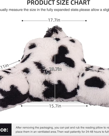 Aimuan Reading Pillow Bed Rest Wedge Large Adult Backrest Pillow with Arms Back Support for Sitting Up in Bed Cushion Incline Rest Sleeping Snoring Pillow, White-black, Large - LeafyLoom