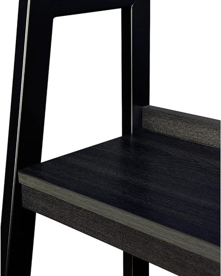 Ameriwood Home Lawrence 4 Shelf Ladder Bookcase Bundle, Black - LeafyLoom