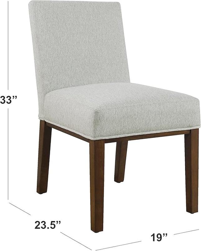 HomePop Kolbe Dining Chair - Sustainable Gray Woven (Single Pack) - LeafyLoom