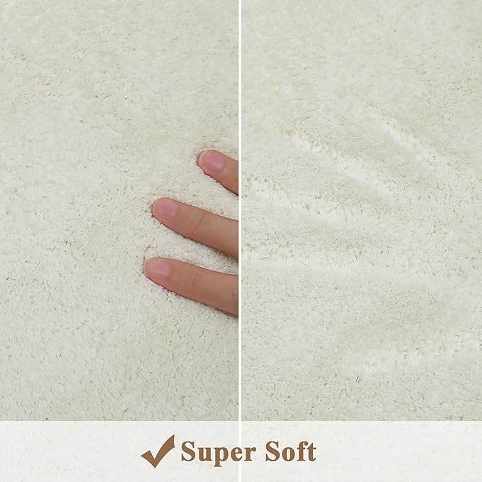 Topotdor Round Kids Play Rug Alphabet Nursery Area Rug Extra Large Soft Crawling Play Mat for Children Toddlers Bedroom (63 inch, Beige) - LeafyLoom