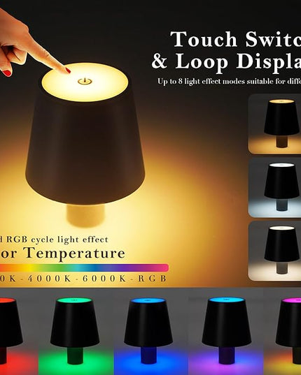 4Pack LED Wine Bottle Lamp, RGB 5 Modes & CCT Modes Table Lamp, IP54 Waterproof Bottle lamp, Touch Control Portable Desk Lamp for Club/Restaurant/Prom/Party/Bar (Black) - LeafyLoom