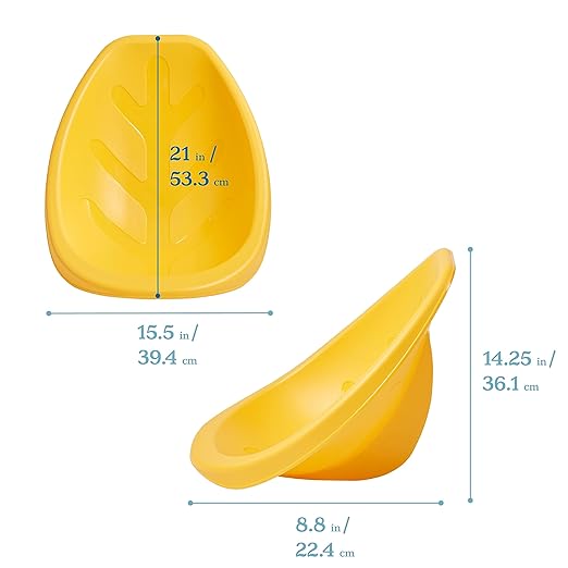 ECR4Kids Leaf Floor Seat, Rocker Chair, Yellow, 6-Piece - LeafyLoom