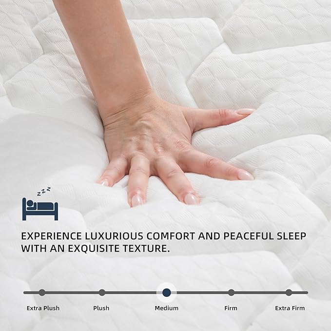 Full Size Mattress | 10 Inch Hybrid Mattresses Full in a Box | Medium Firm Memory Foam and Individual Pocket Springs | Fiberglass Free Bed Matress | Breathable | CertiPUR-US - LeafyLoom