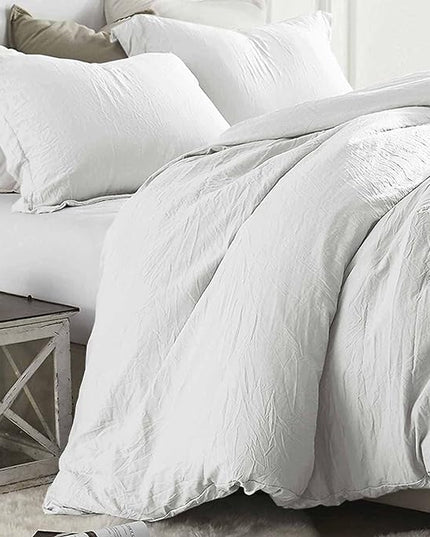 ETDIFFE White Comforter Set Twin/Twin XL Size, 2pc Aesthetic Modern Bedding Set - Soft & Lightweight All Season Extra Long Microfiber Down Alternative Bed Comforter with 1 Pillow Sham - LeafyLoom