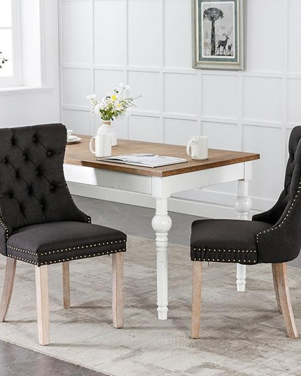 NicBex Haerin-SD-00111-LWJ Dining Chairs, 25.5"x19.7"x37.4", Natural Black - LeafyLoom