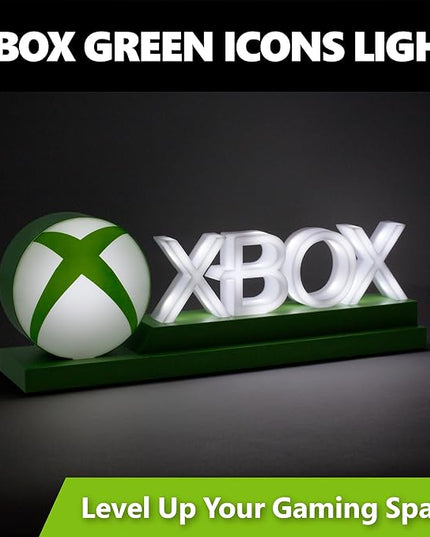 Paladone Green Xbox Icons Light, Dynamic Phasing and Pulsing Light Modes, Officially Licensed Gaming Setup Accessories, 11.8" - LeafyLoom