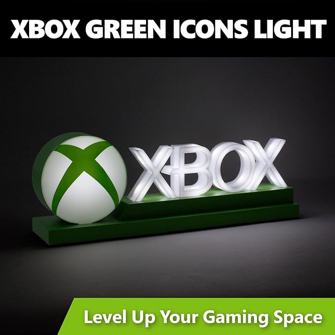 Paladone Green Xbox Icons Light, Dynamic Phasing and Pulsing Light Modes, Officially Licensed Gaming Setup Accessories, 11.8" - LeafyLoom