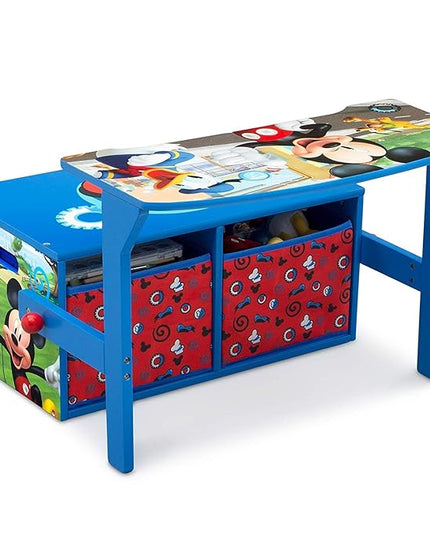 Delta Children Kids Convertible Activity Bench - Greenguard Gold Certified, Disney Mickey Mouse - LeafyLoom