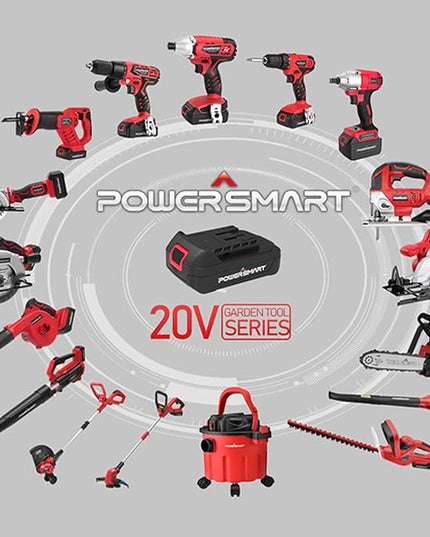 PowerSmart Cordless Leaf Blower with Battery and Charger, 2 Speed Mode, 20V Electric Lightweight Small Battery Powered Leaf Blower for Lawn Care, Patio, Jobsite - LeafyLoom