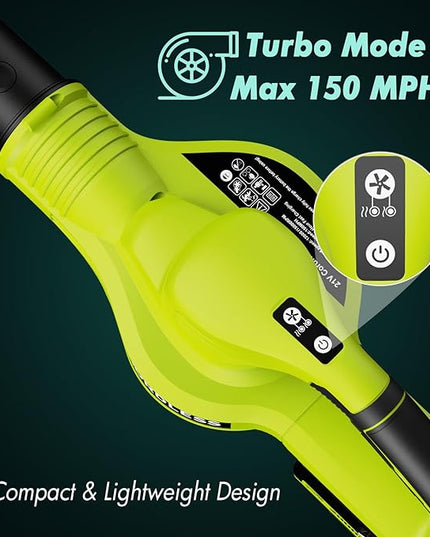Leaf Blower Cordless - 21V Electric Cordless Leaf Blower with 2 Batteries and Charger, 2 Speed Mode, 2.0Ah Lightweight Battery Powered Leaf Blowers for Lawn Care, Patio, Blowing Leaves - LeafyLoom