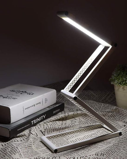 LED Desk Lamp, Foldable Portable USB Rechargeable Table Light 2 Modes Dimmable for Architect Table Office Home - LeafyLoom
