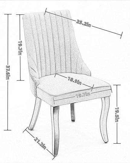 NicBex Haerin-SD-00128-LWJ Dining Chairs, 24.6"x19.7"x37.5", Beige - LeafyLoom