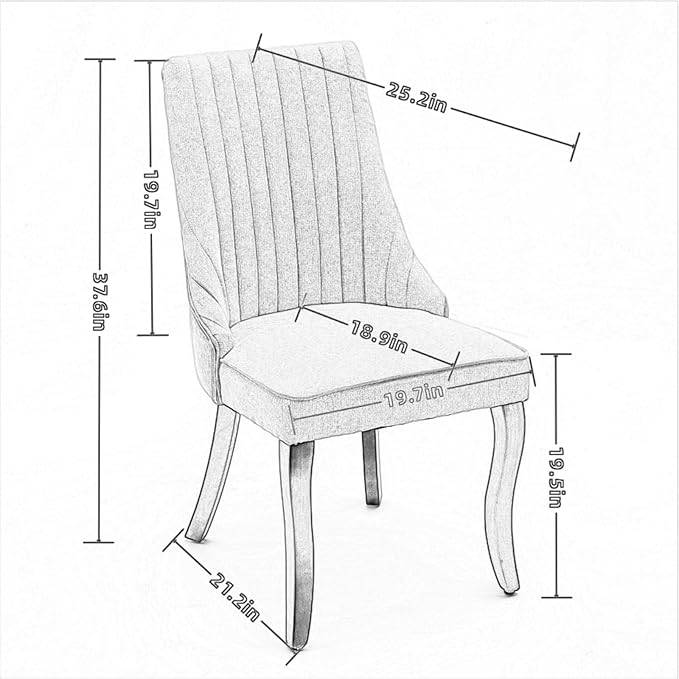 NicBex Haerin-SD-00128-LWJ Dining Chairs, 24.6"x19.7"x37.5", Beige - LeafyLoom