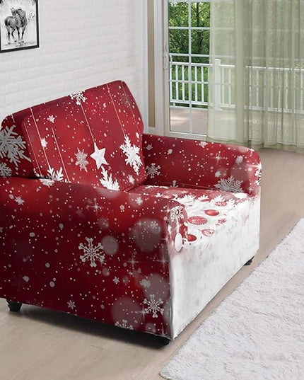 FKELYI Christmas Tree Sofa Furniture Protector Easy Going Stretch Sofa Slipcover Non-Slip Sofa Couch Cover Washable Sofa Slipcovers S FKELYI