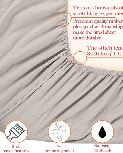 NTBAY Toddler Bedding Set - 4 Piece Soft and Breathable Crib Bedding Set for Boys and Girls, Includes Quilted Comforter, Fitted Sheet, Flat Top Sheet and Envelope Pillowcase, Smoke Grey - LeafyLoom