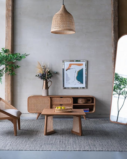 NicBex Coffee Table Wooden Coffee Table with Storage Square Center Tables with Natural Legs Dining Table for Living Room, Dining Room, Office, and Bedroom,27.6" W, Natural Wood+Brown - LeafyLoom