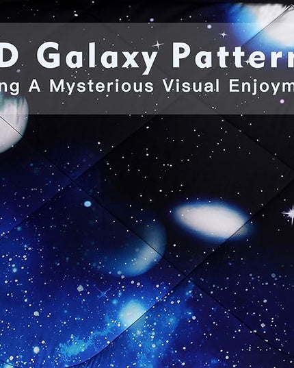 Litanika 3D Galaxy Comforter Full(79x90lnch), 3 Pieces(1 Galaxy Comforter, 2 Pillowcases) Universe Outer Space Bedding Set, Microfiber Comforter Set for Kid Boy Girl Teen - LeafyLoom