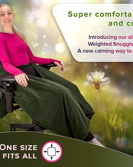 The Original Office Chair Blanket by SnuggleBack; Cozy Comfy Office Desk Chair Wrap Attaches for Convenient Heat and Hands-Free. Stay Warm In The Winter or Summer. Sherpa Fur Lining - LeafyLoom