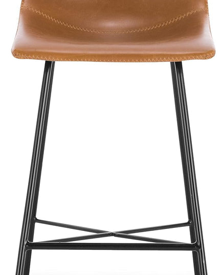 POLY & BARK Paxton 24” Counter Stool in Tan, Set of 2 - LeafyLoom