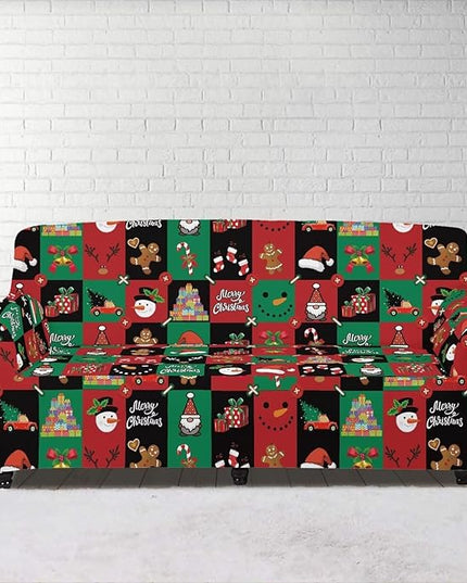 FKELYI Cute Christmas Furniture Protector Easy Going Stretch Sofa Slipcover Non-Slip Sofa Couch Cover Washable Sofa Slipcovers XL FKELYI