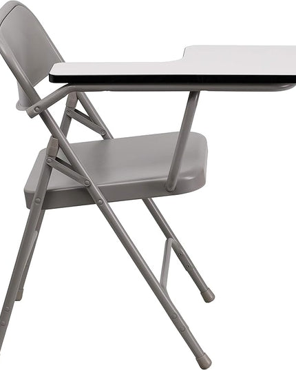 Flash Furniture Ralph Premium Steel Folding Chair with Right Handed Tablet Arm - LeafyLoom