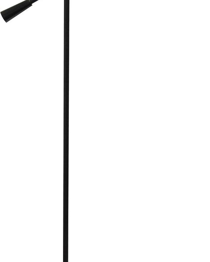 Elegant Designs LF1030-BLK Pivot Arm Glass Shade Floor Lamp, Black - LeafyLoom