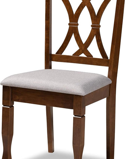 Baxton Studio Dining Sets, Grey/Walnut - LeafyLoom