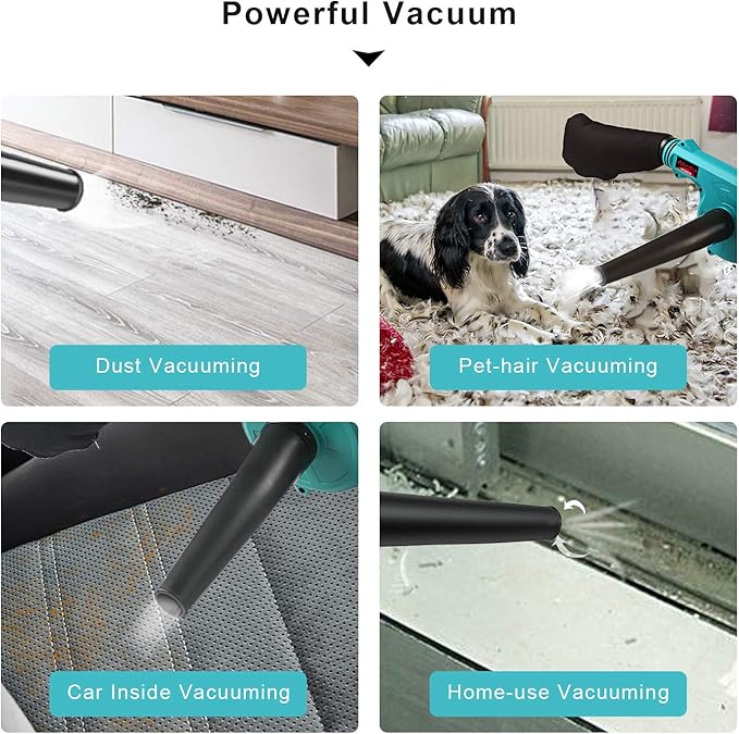 Abeden Cordless Leaf Blower,2-in-1 Electric Handheld Sweeper/Vacuum with 18V 2.0Ah Lithium Battery for Blowing Leaf,Cleaning Dust,Small Trash,Car,Computer Host - LeafyLoom